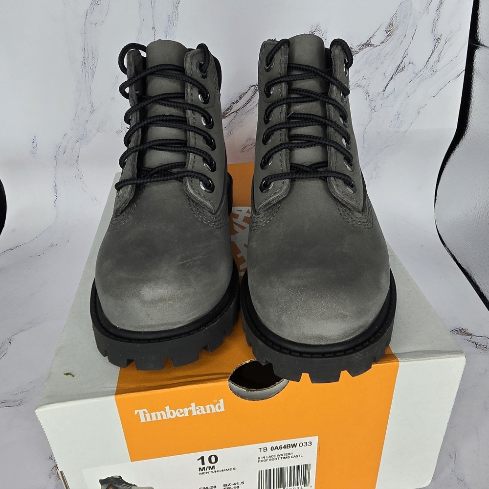 Timberland Kids Gray and Black Boots - Picture 5 of 7